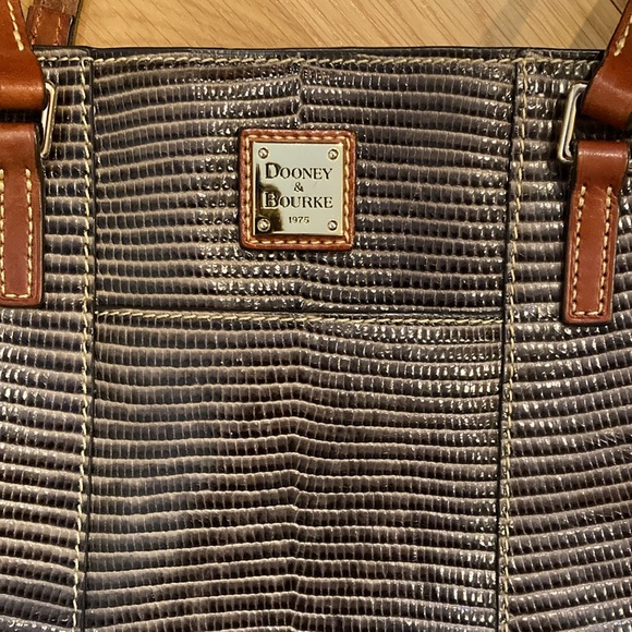 Dooney & Bourke Embossed Lizard Lexington Tote - Picture 1 of 16
